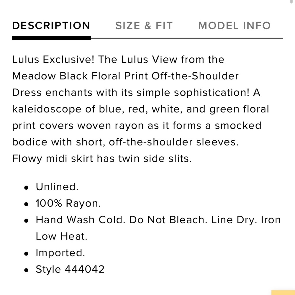 Lulus Medium View from the Meadow Black Floral Print Off-the-Shoulder Dress - Picture 5 of 5
